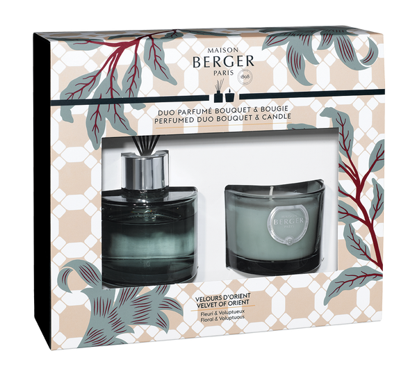 Maison Berger - Duo Mini Bougie / Bouquet Lolita Parme