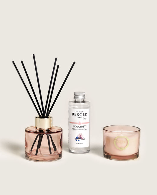 Bolero Liliflora Mini Duo Bouquet & Candle