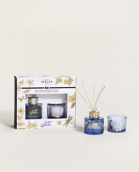 Mini Duo Bouquet & Candle Blue by Lolita Lempicka