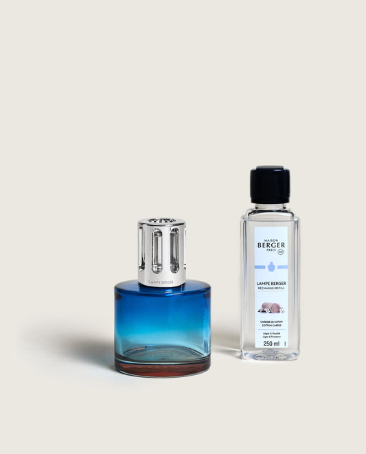 Cotton Caress Pure Blue Lampe Coffret Gift Set