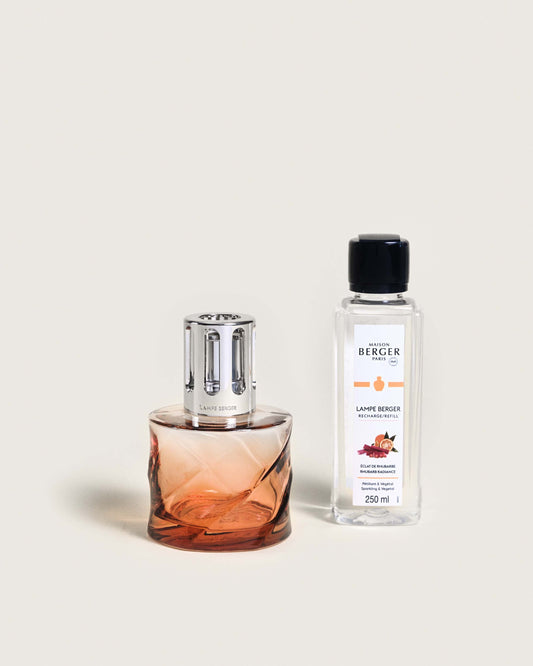 Spirale Rose Amber Lampe Coffret Gift Set - Rhubarb Radiance
