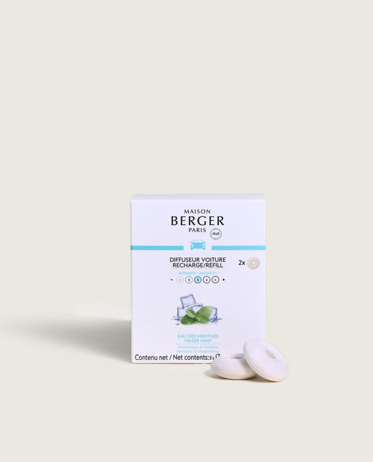 Water Mint Set of 2 Car Diffuser Refills