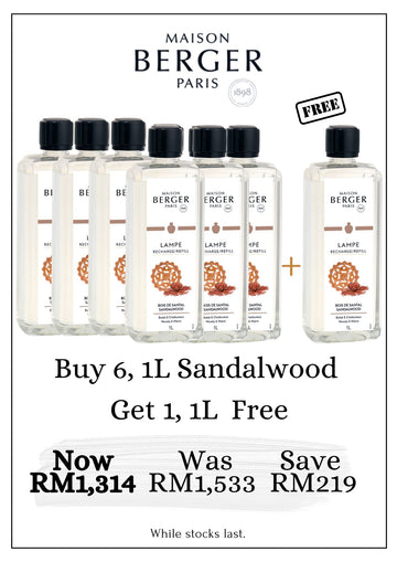 Buy 6 Get 1 Free • Sandalwood Lampe Refill Bundle